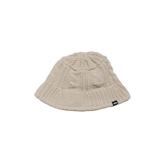 Cable Knit Bucket Hat (oat)