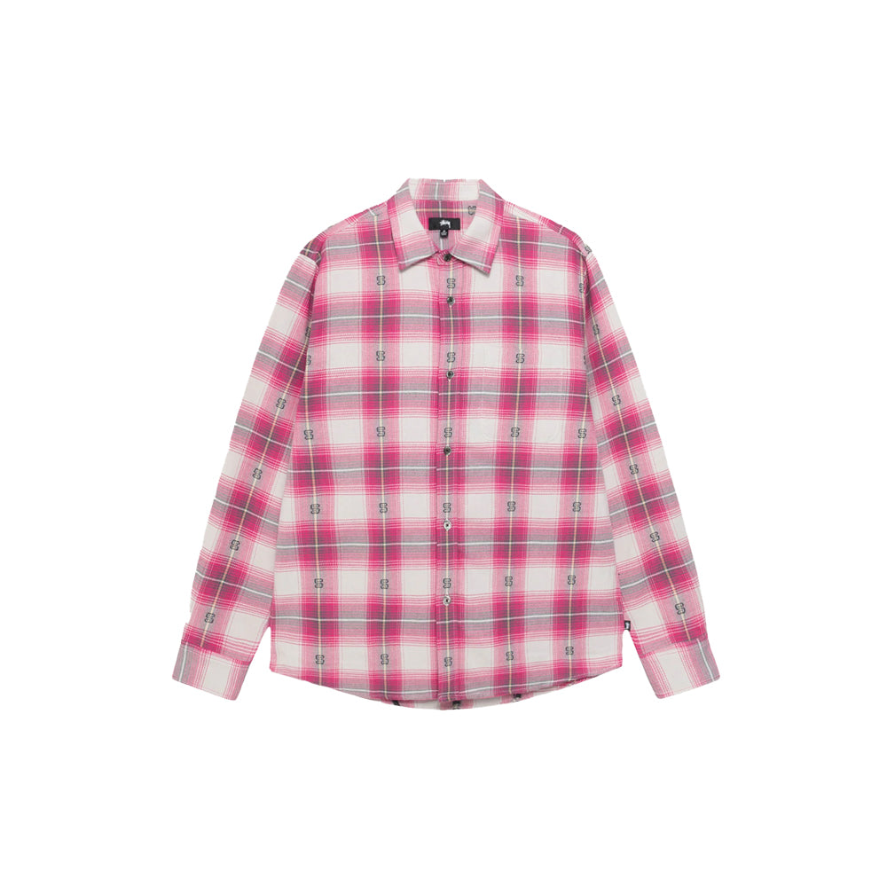 Motif Plaid Shirt (Pink)