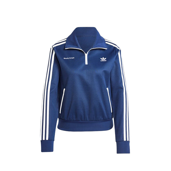 Women's Adidas x Sporty & Rich Half Zip Track Top (Night Indigo)