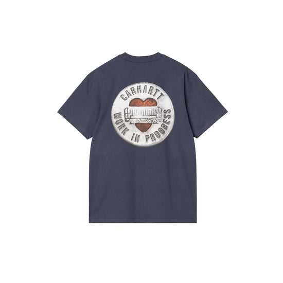 S/S Button T-Shirt (Blue)