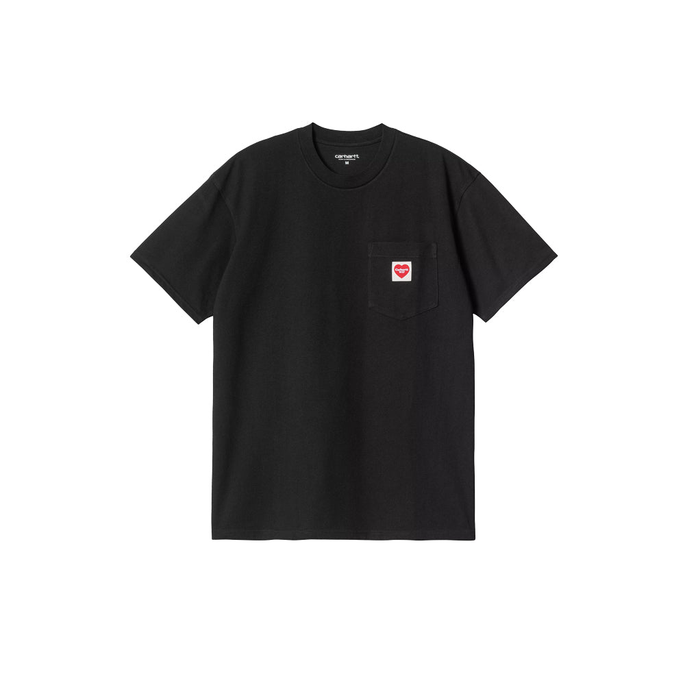 S/S Pocket Heart T-Shirt (Black/Red)