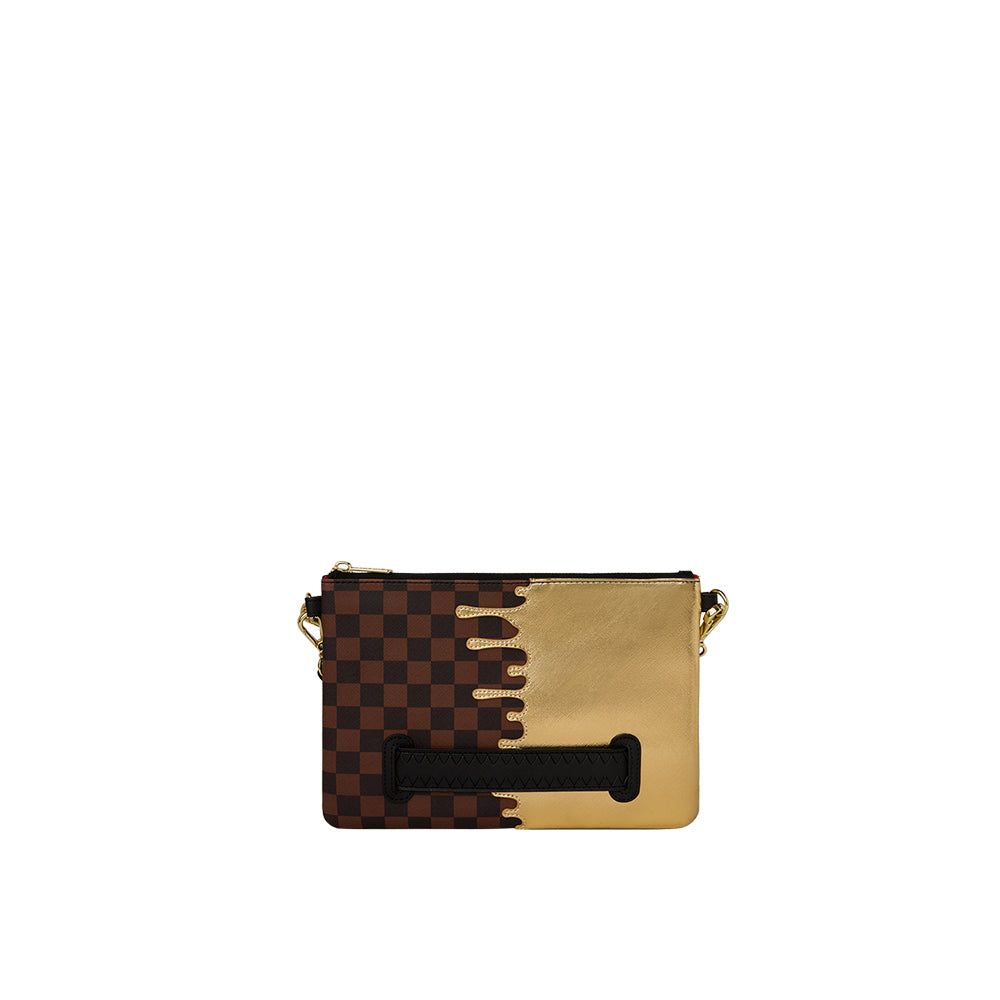 Sharks In Paris Gold Drip Crossover Clutch - Multi