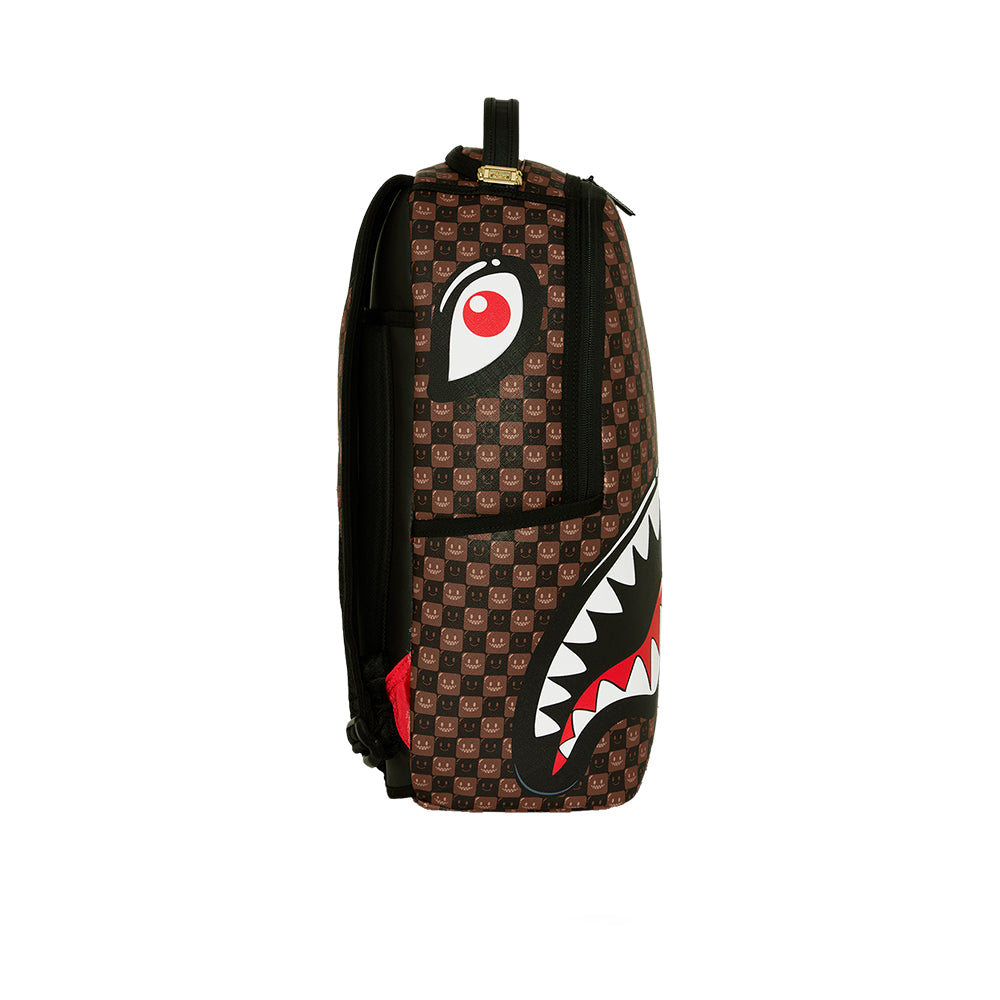 Sharks In Paris WTF Bubble Brown Check Dlxsv Backpack - Brown