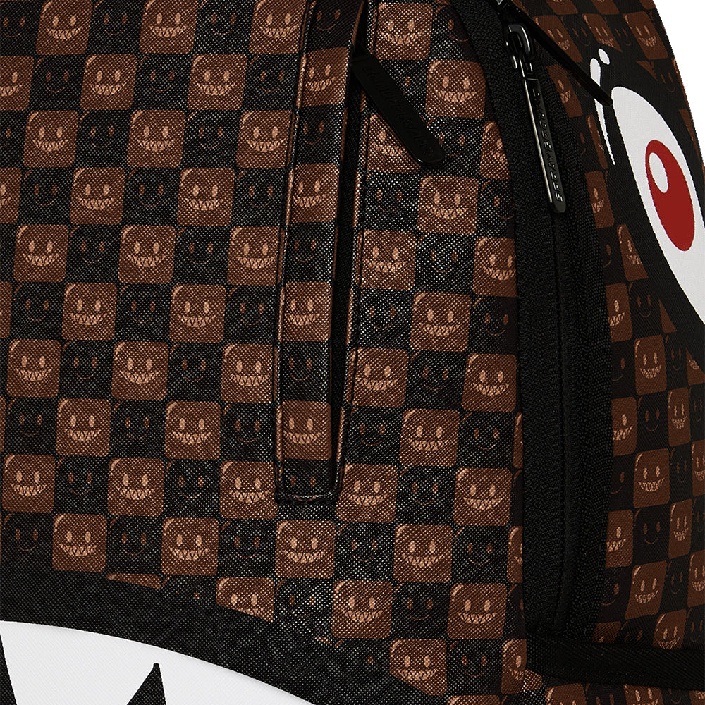 Sharks In Paris WTF Bubble Brown Check Dlxsv Backpack - Brown