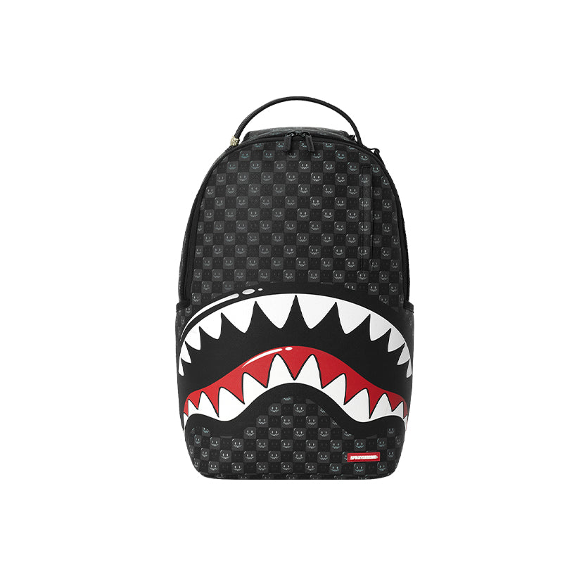 Sharks In Paris WTF Bubbly Black Check Dlxsv Backpack - Black