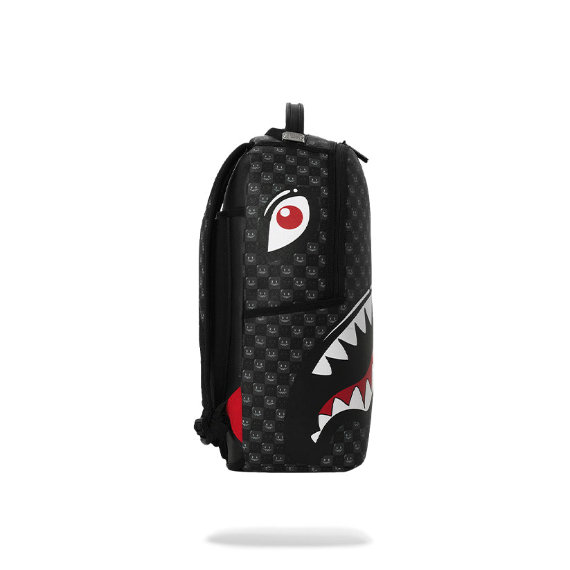 Sharks In Paris WTF Bubbly Black Check Dlxsv Backpack - Black