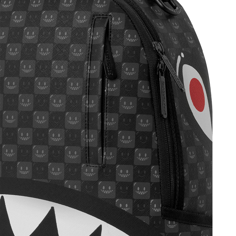 Sharks In Paris WTF Bubbly Black Check Dlxsv Backpack - Black