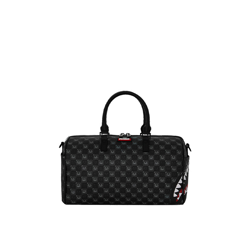 Sharks In Paris WTF Bubbly Black Check Mini Duffle - Black