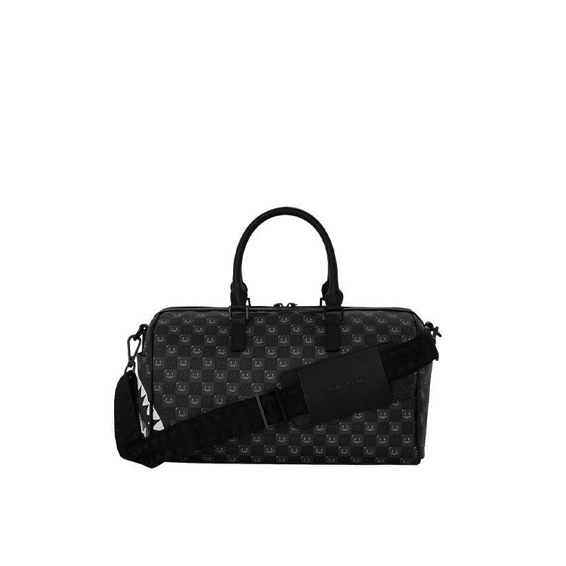 Sharks In Paris WTF Bubbly Black Check Mini Duffle - Black