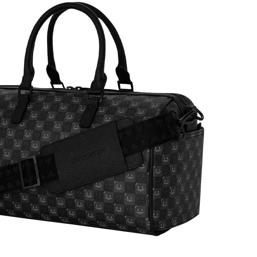 Sharks In Paris WTF Bubbly Black Check Mini Duffle - Black