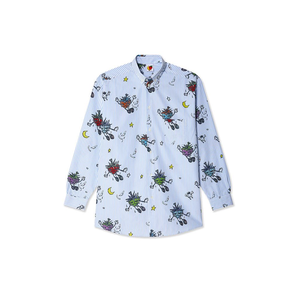 Strawbabies Button Down Shirt Woven (Blue)