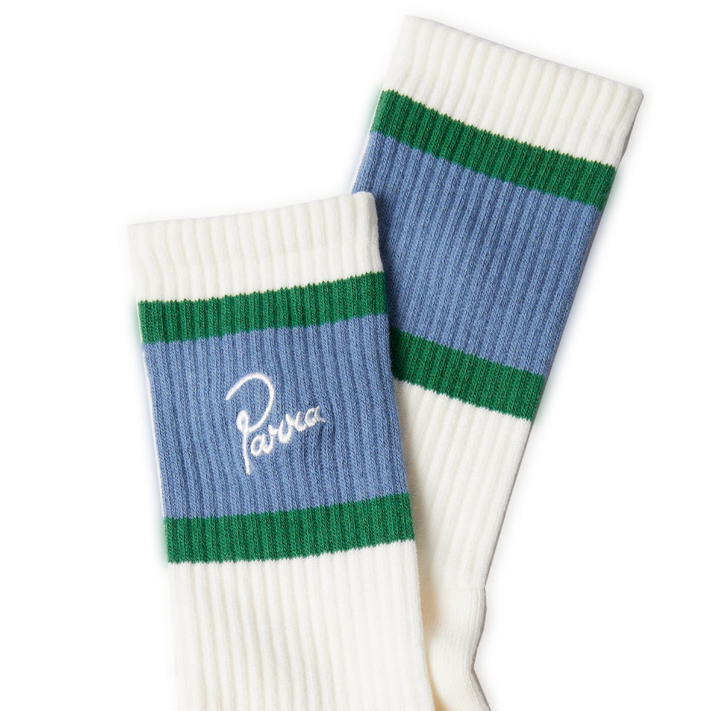 Signature Striped Crew Socks - White