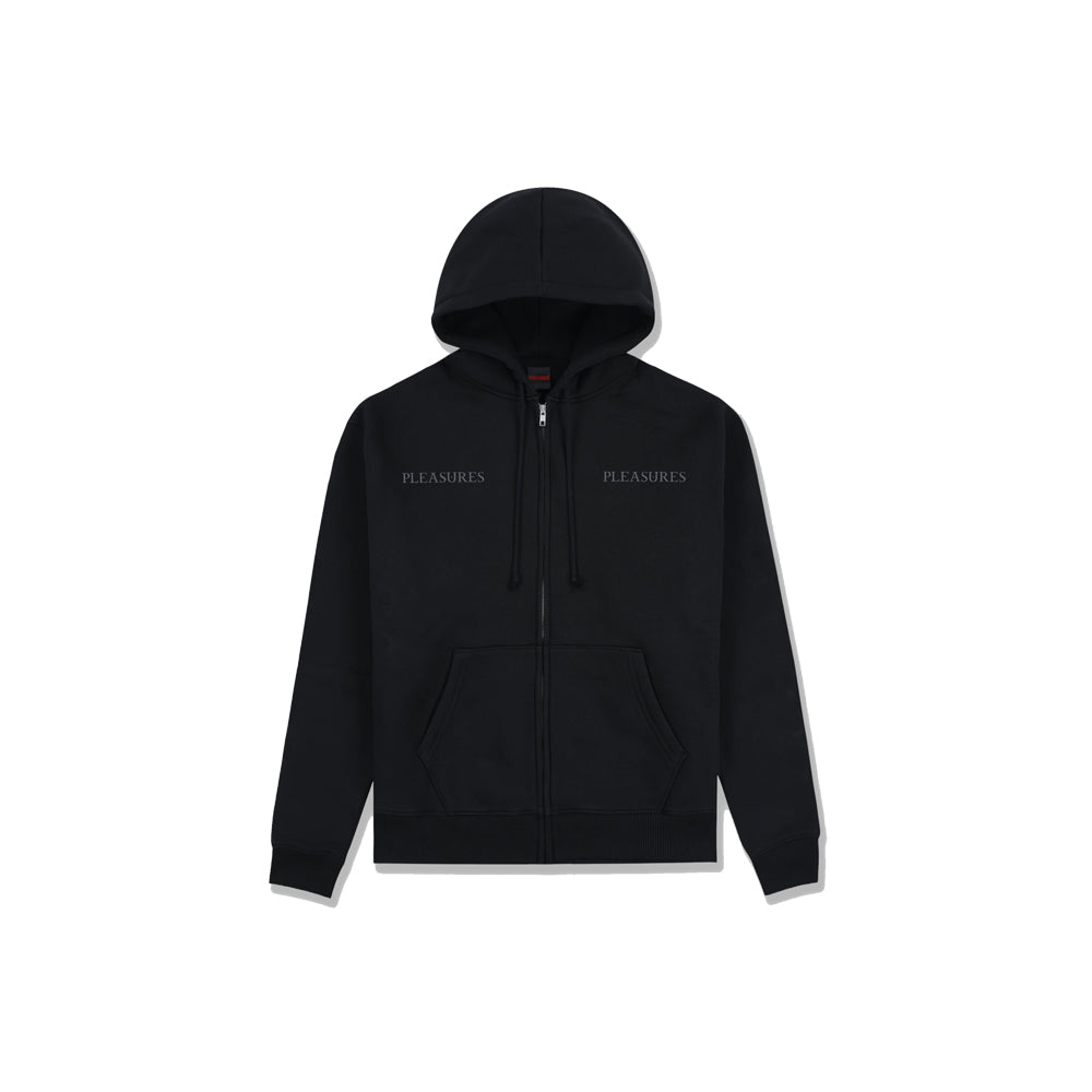 Spine Zip-Hoodie - Black
