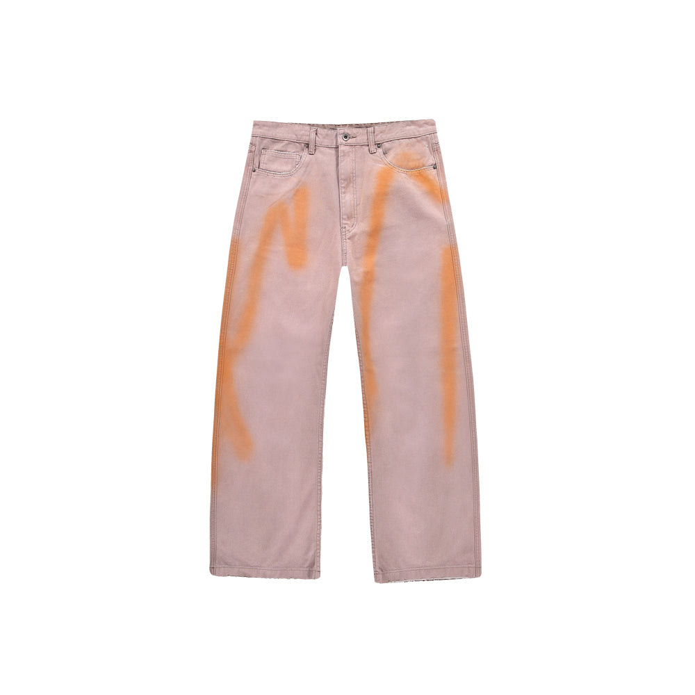 Sprayed Duck Jeans - Charcoal