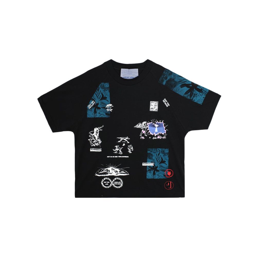 تي شيرت بطبعة اختبارية (أسود)