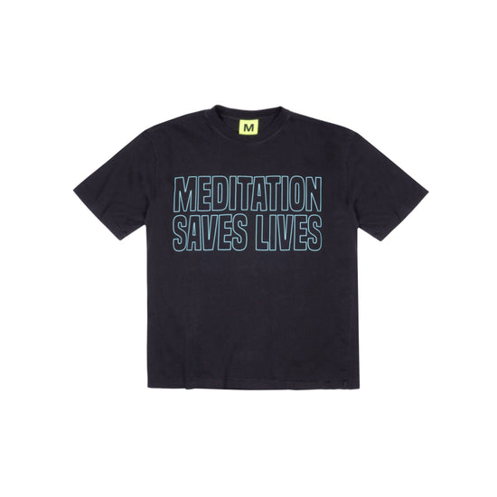 تيشيرت Meditation Saves Lives (أسود عتيق)