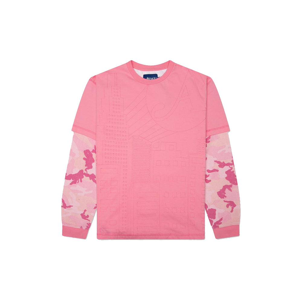 Skyline Waffle LS Shirt - Pink