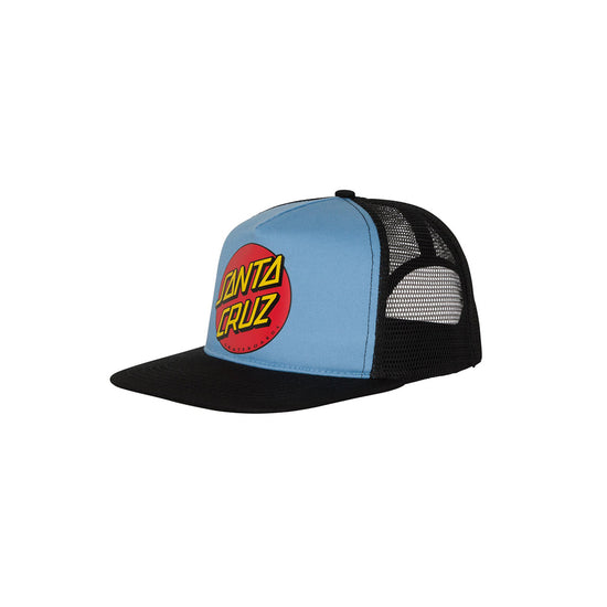 Classic Dot Mesh Trucker Structured Hat (Carolina Blue)