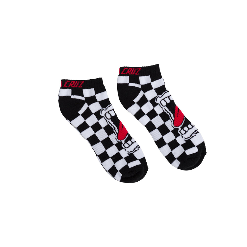 Big Mouth No Show Socks (Checker)