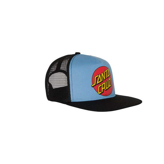 Classic Dot Mesh Trucker Structured Hat (Carolina Blue)