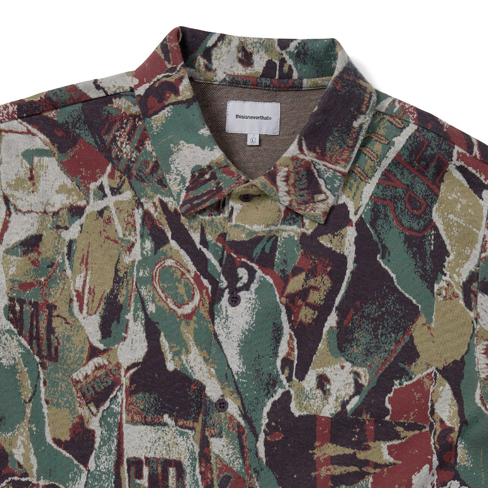 Jacquard Pattern Button Up Top (Multi)