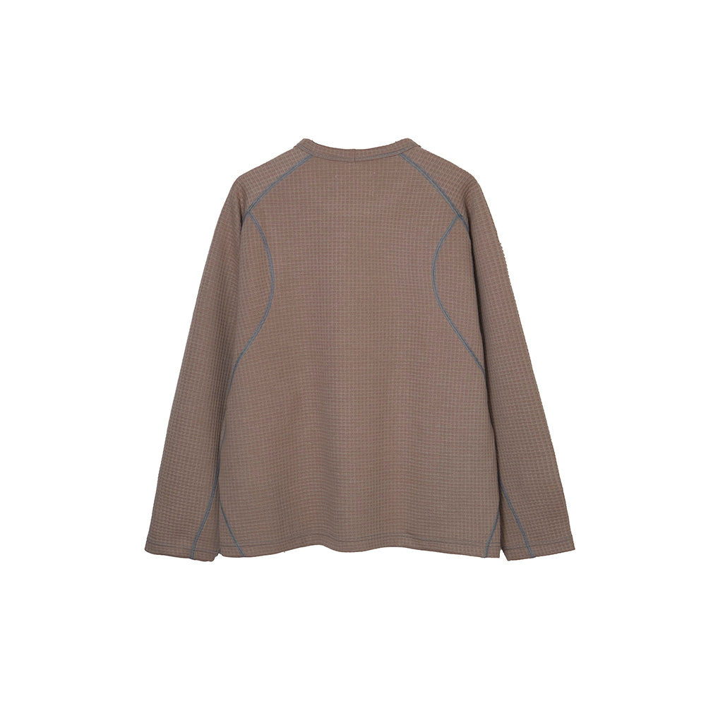 Tech Waffle L/S T-Shirt - Dusty Brown