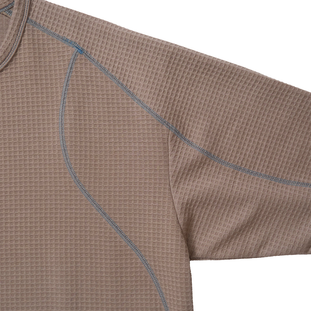 Tech Waffle L/S T-Shirt - Dusty Brown
