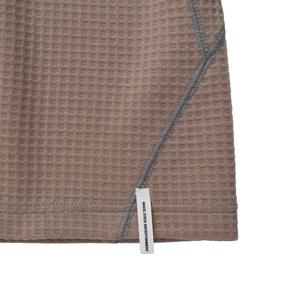 Tech Waffle L/S T-Shirt - Dusty Brown