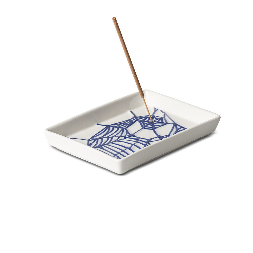 Theory and Practice Incense Tray - White/Blue