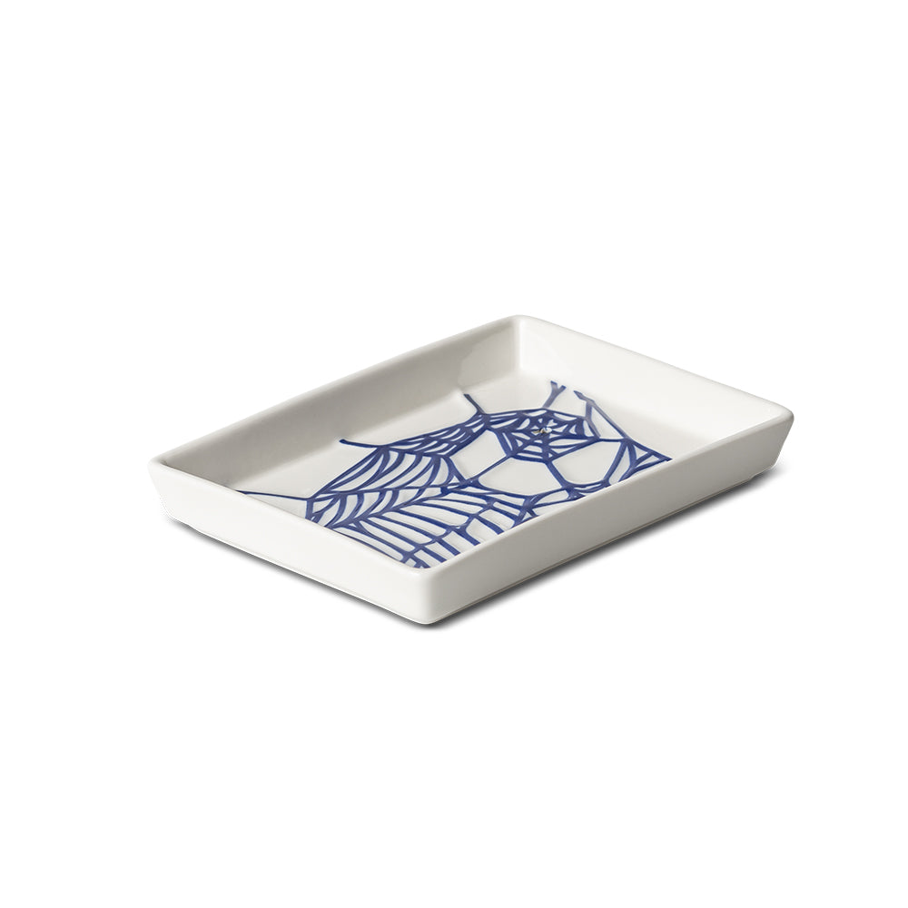 Theory and Practice Incense Tray - White/Blue