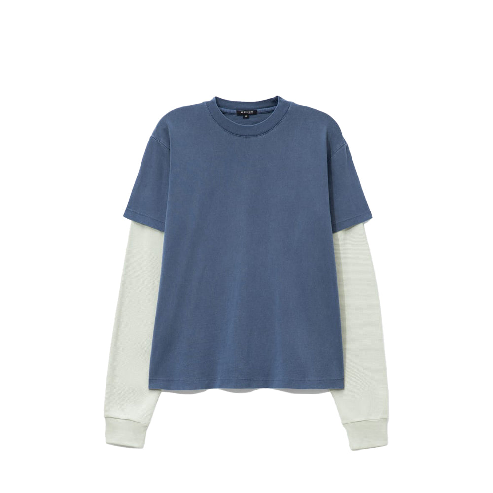 Tide Double Tee - Indigo/Bone