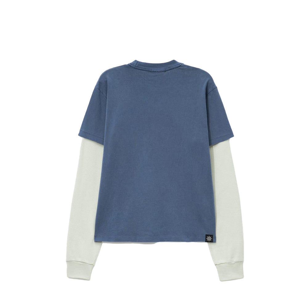 Tide Double Tee - Indigo/Bone