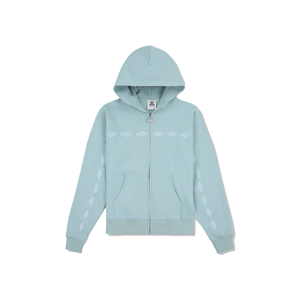 Umbro x Pleasures Diamonds Zip Fitted Hoodie - Sage