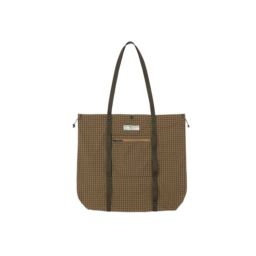 Utility Tote Bag - Brown Check