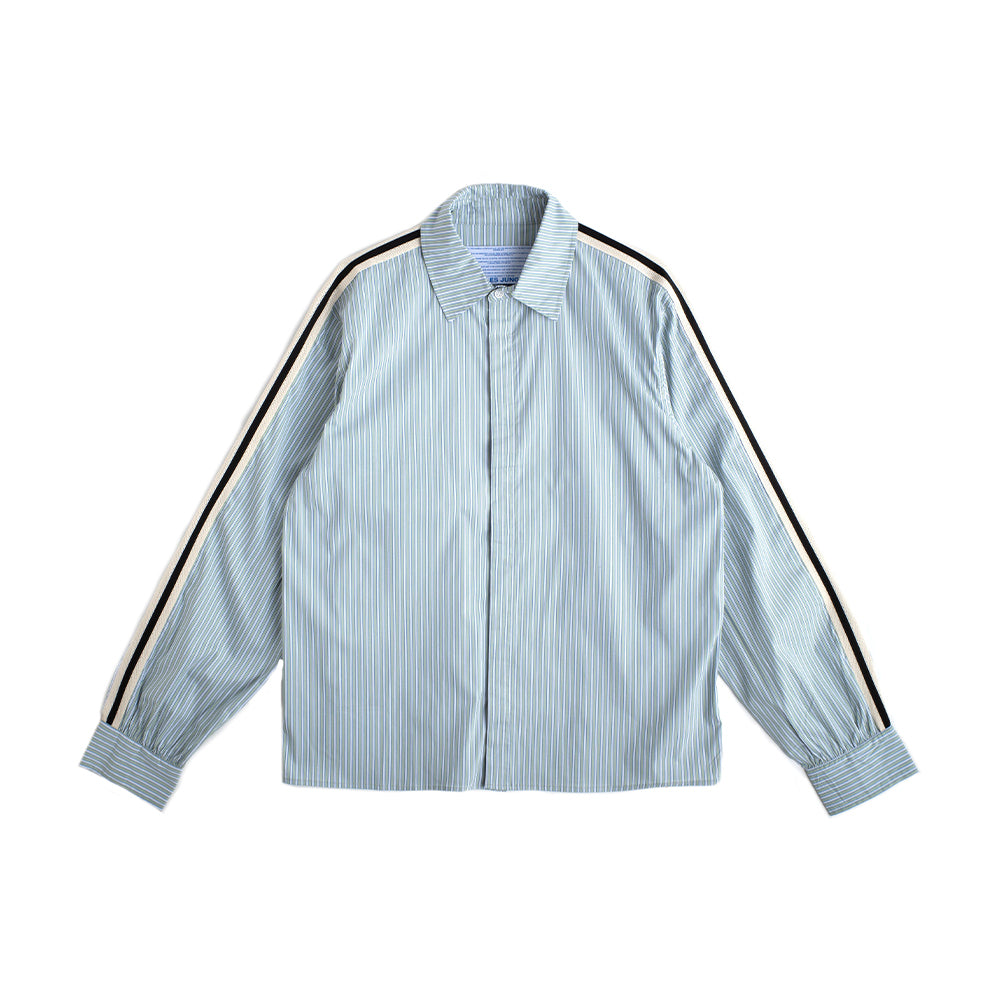 Woven Panel Business Shirt - Green
