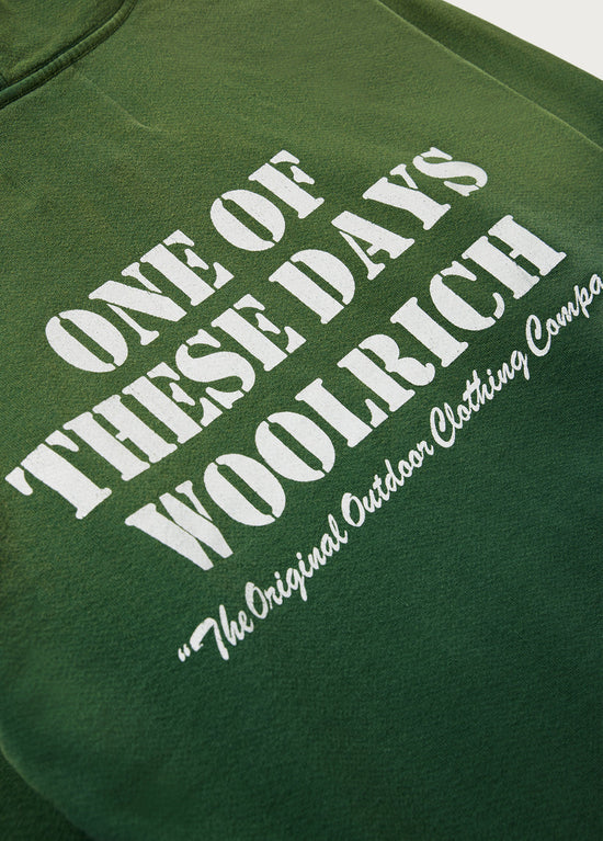 Woolrich x Original سويت شيرت بغطاء رأس (أخضر)