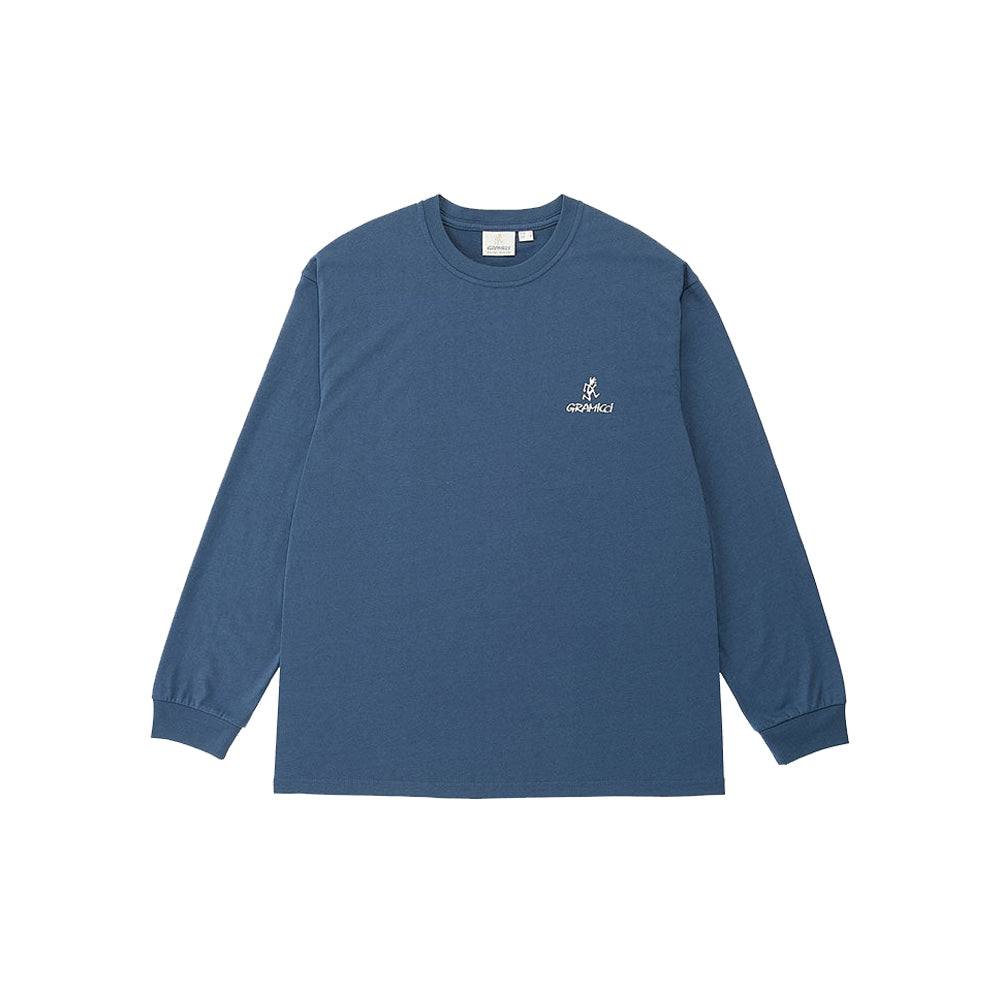 One Point Logo L/S Tee - Dusky Blue