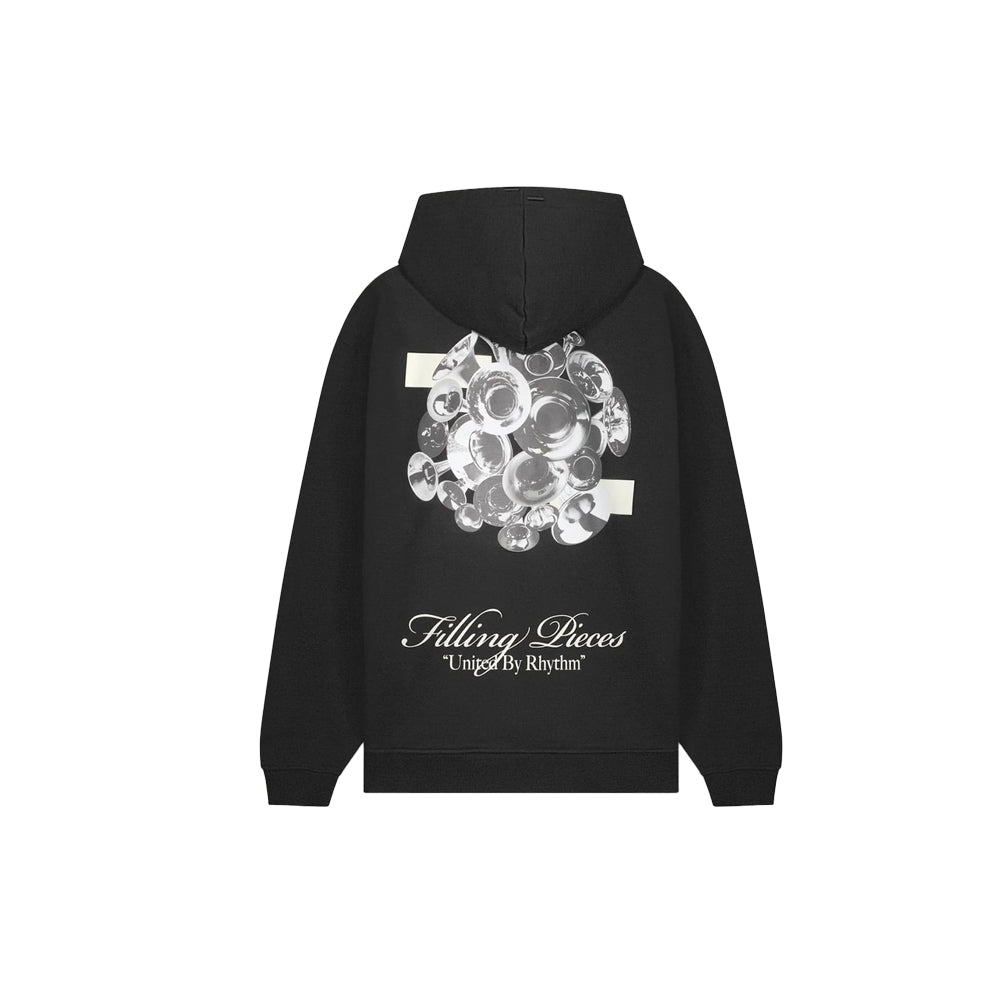 Zip Hoodie Bouquet - Black