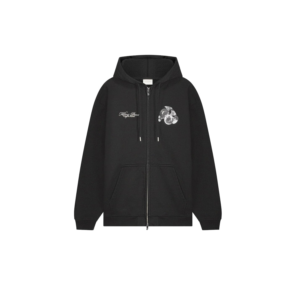 Zip Hoodie Bouquet - Black