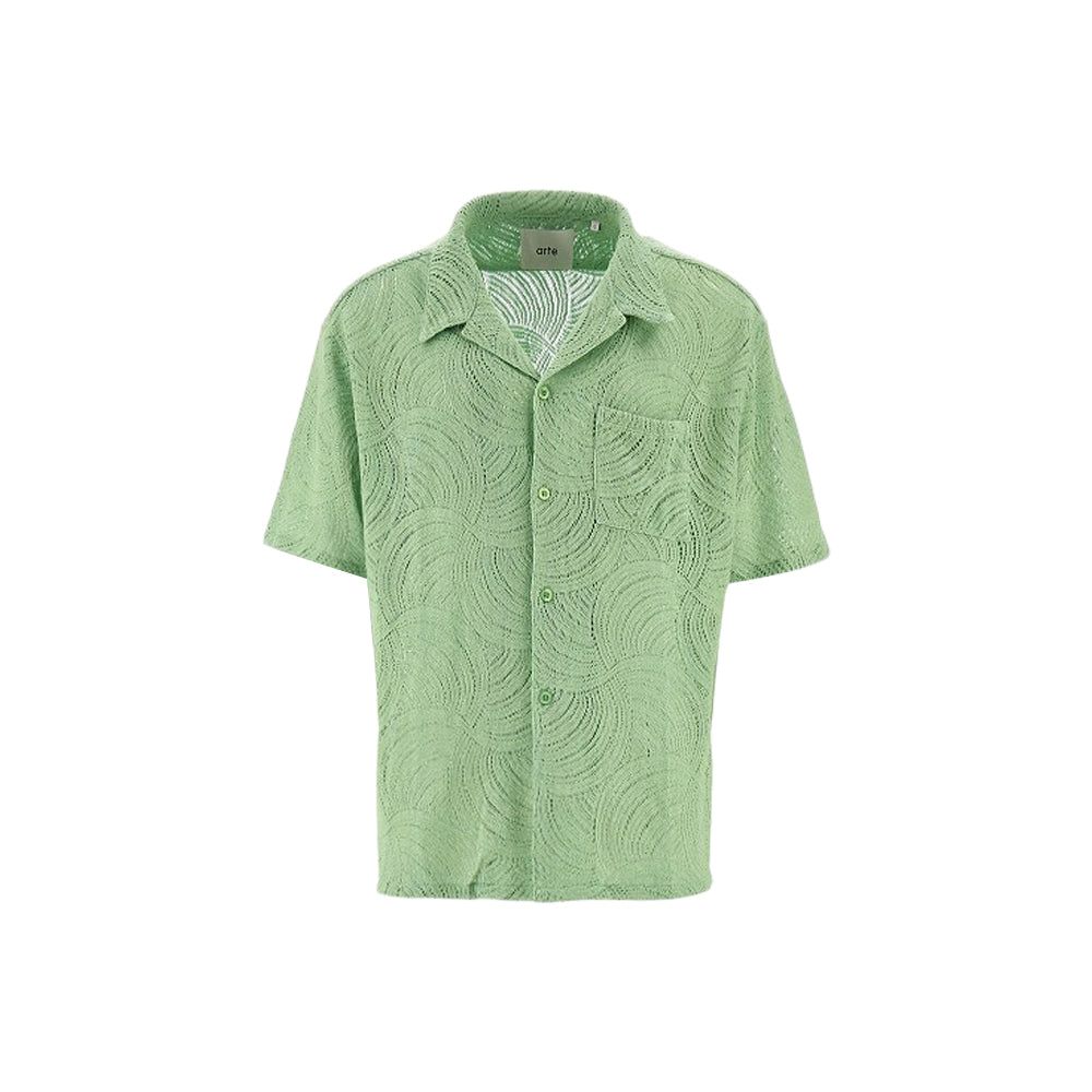 قميص ستان كروشيه (أخضر)