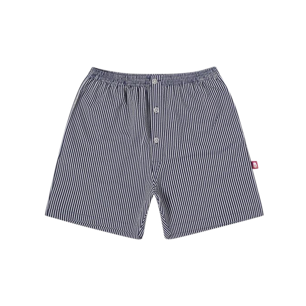 Malibu High Gauze Wave Stripe Pj Shorts (Navy Stripe)