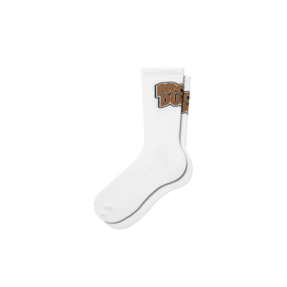 Brown Ducks Socks (White)