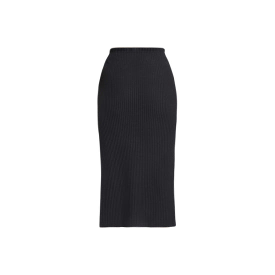 Women's Knit Rib MD Skirt (Black/Black)