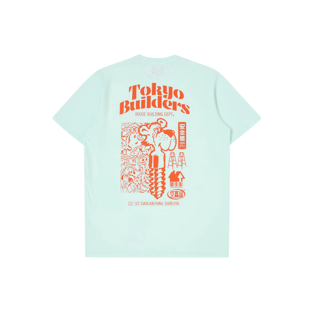 Tokyo Builders Tee (bleached aqua)