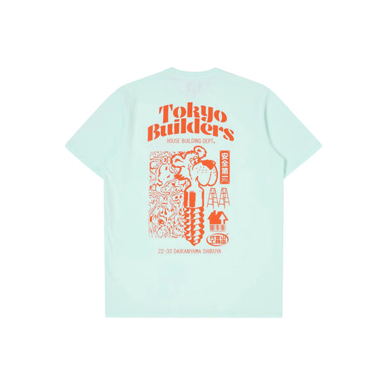 Tokyo Builders Tee (bleached aqua)