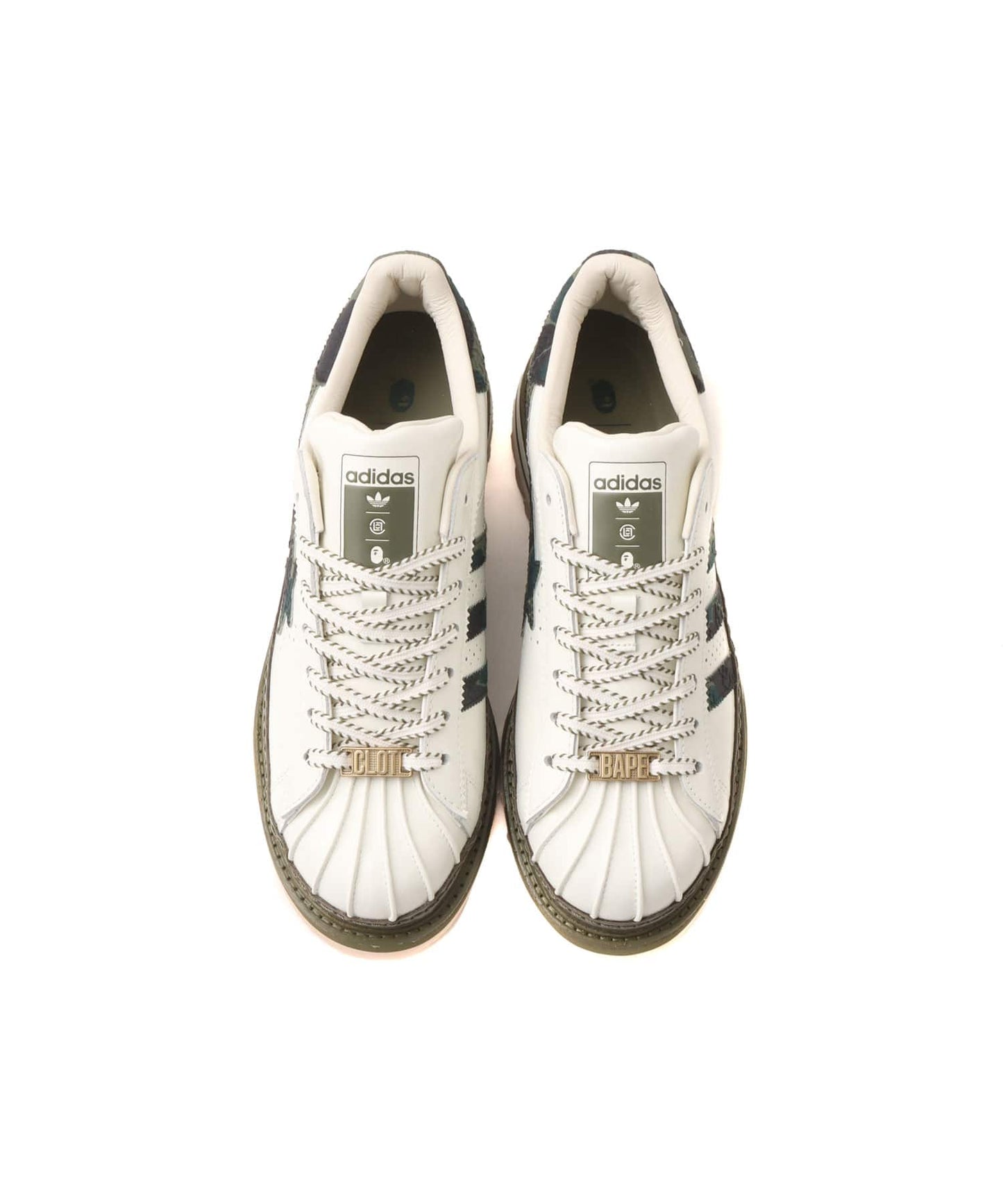 CLOT x BAPE Superstar - Off White/Branch/Olive Cargo