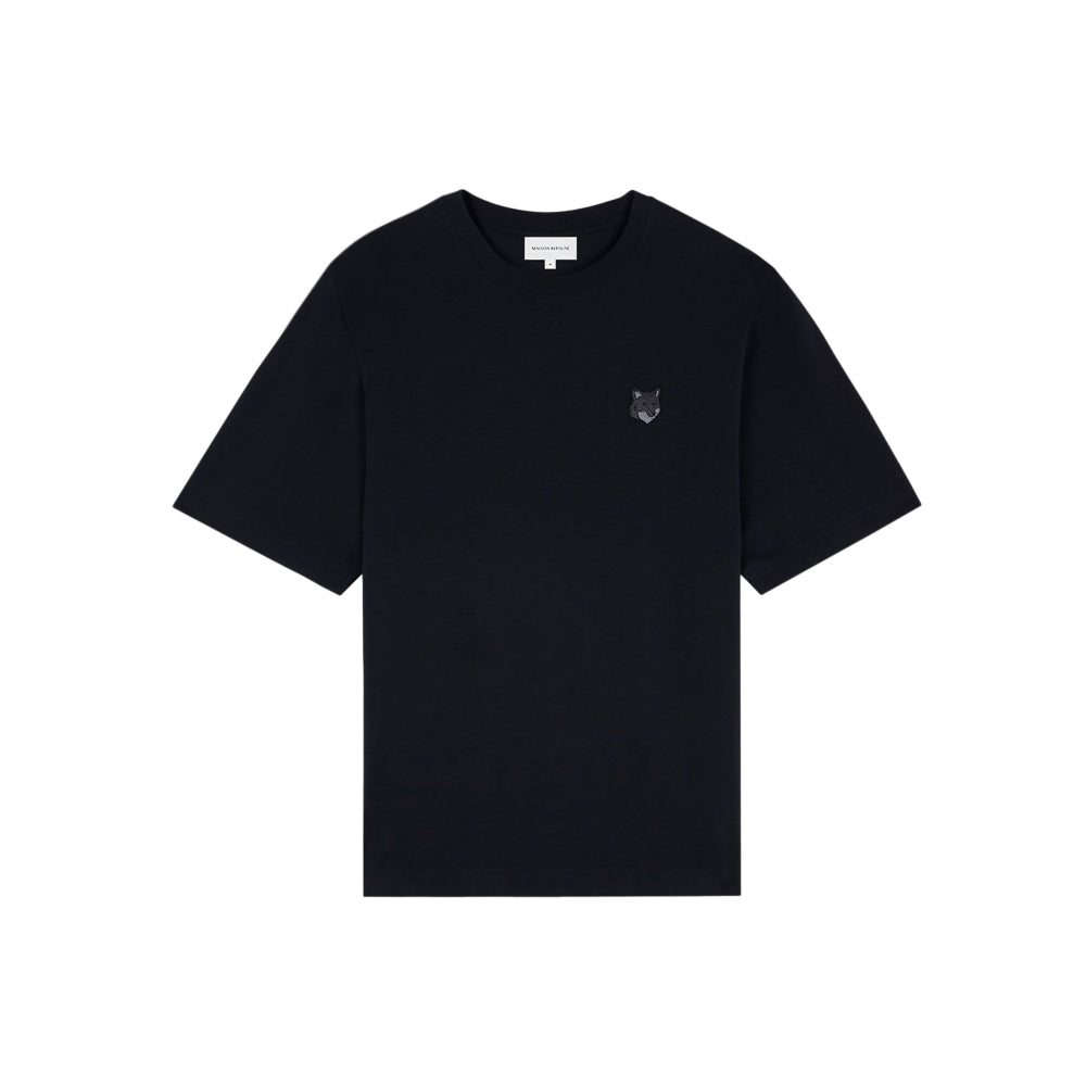 Bold Fox Head Patch Oversize Tee Shirt (Black)