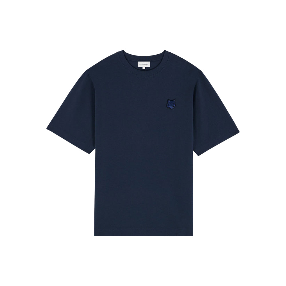 Bold Fox Head Patch Oversize Tee Shirt (Deep Navy)