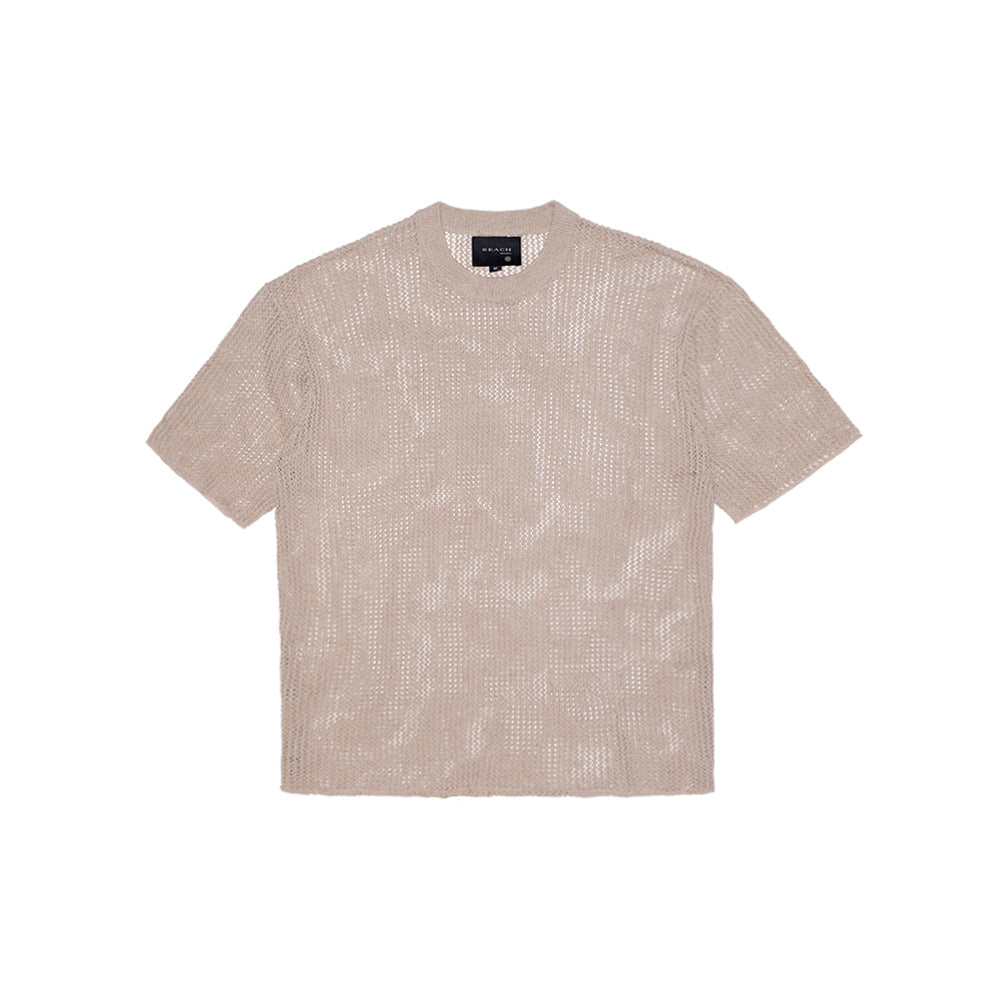 Mesh Knit Tee (Bone)