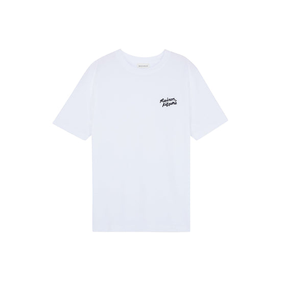 Maison Kitsune Handwriting Comfort Tee Shirt (White/Black)